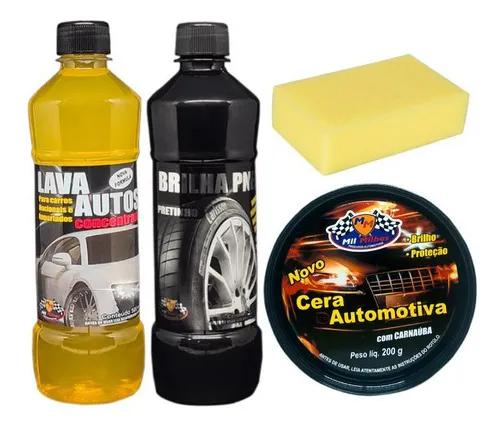 Kit Limpeza Automotivo Mil Milhas 4 Em 1