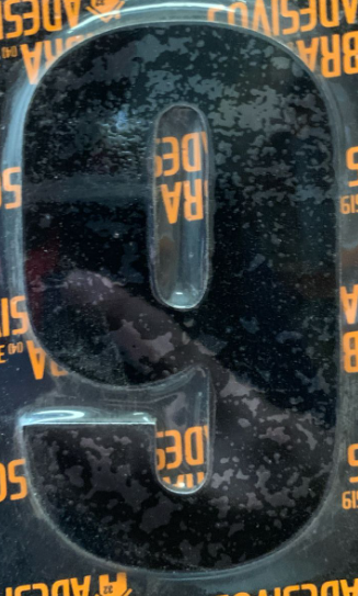 NUMERO IDENTIFICAÇÃO P/CASA MÉDIO 9 PRETO