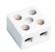 CONECTOR DE PORCELANA 3 Polos 6mm 10 A