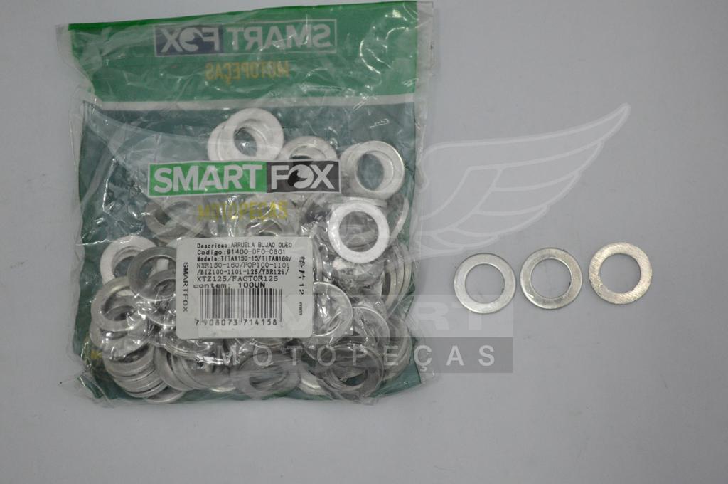 ARRUELA BUJAO OLEO ALUMINIO 12MM TITAN 150/ TITAN 160/FAN 125-150 09-15/ FAN 160/ BROS 150-160/POP 100-110I/BIZ 100-110I