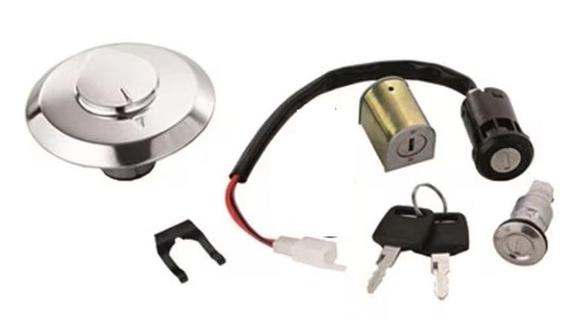 CHAVE IGNICAO KIT C/ TRAVA TAMPA TQ TITAN125 KS ES 02-04/ FAN125 -08