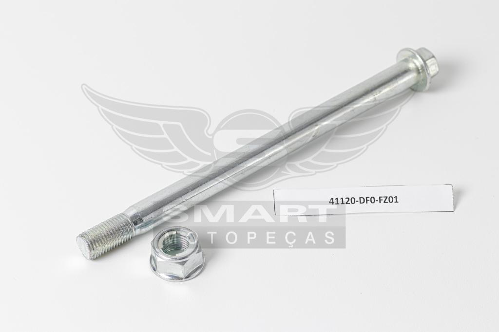 EIXO RODA DIANT C/ PORCA FAZER150 14-21/FACTOR125I 17-21/FACTOR150 16-21/FACTOR125 ED 09-16