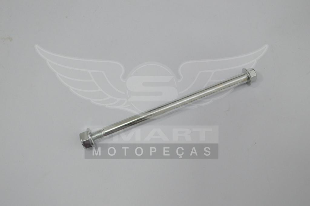 EIXO RODA DIANT C/ PORCA TITAN125 95-99/TODAY125 A 89-94/TITAN125 KS-ES-KSE 00-04/FAN125 05-08/FAN150 10-15/FAN160 16-21