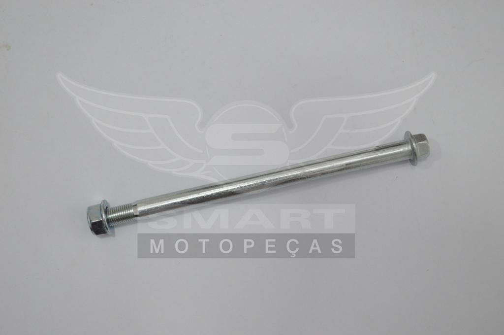 EIXO RODA TRAS C/ PORCA TITAN125 95-99/TODAY125 A 89-94/TITAN125 KS-ES-KSE 00-04/FAN125 05-08/FAN150 10-15/FAN160 16-21/