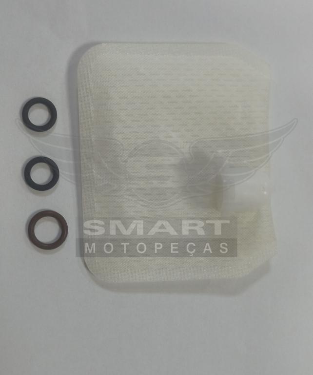 FILTRO REFIL BOMBA COMBUSTIVEL C/ ANEL FAN150/TITAN150 14-15/FAN160/TITAN160/BROS160/XRE190 16-24/TWISTER250 16-22/TWIST