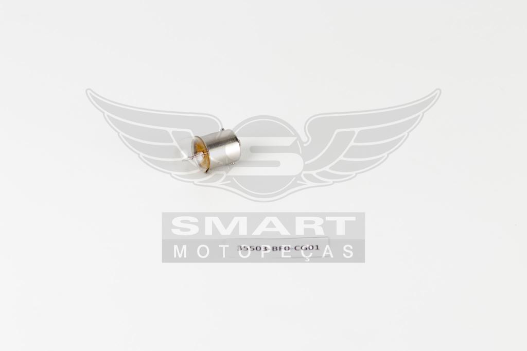 LAMPADA PISCA 12V10W CG/TO/TITAN 99/YBR 125/POP100 PE FERRO