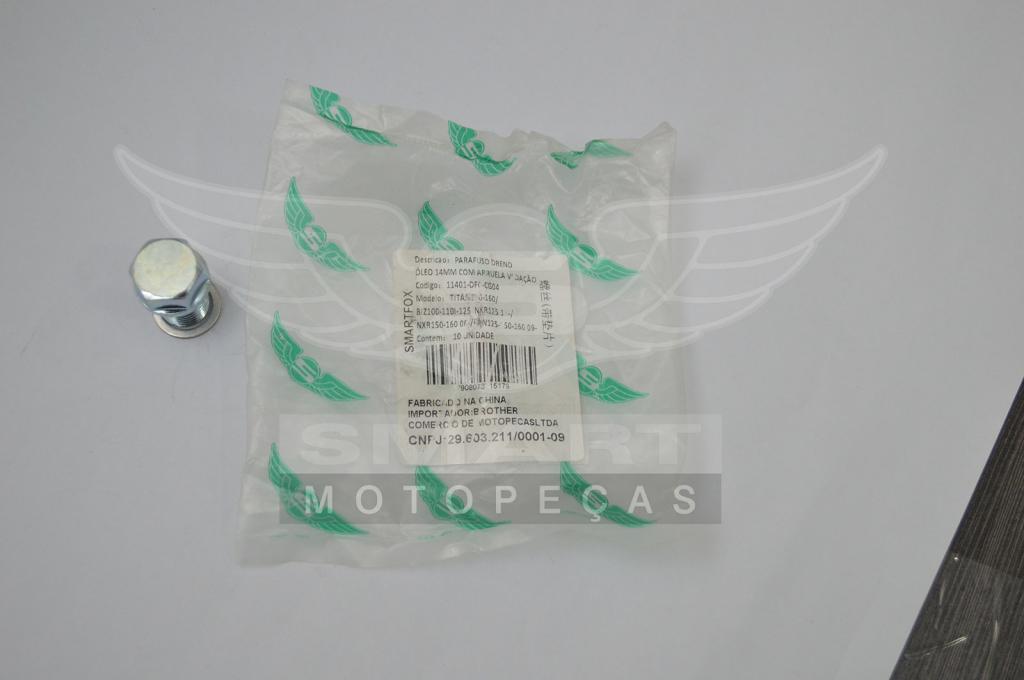 PARAF DRENO OLEO BUJAO SOB MEDIDA TITAN 150-160/BIZ 100-110I-125/BROS/FAN 125-150-160 09- 14MM