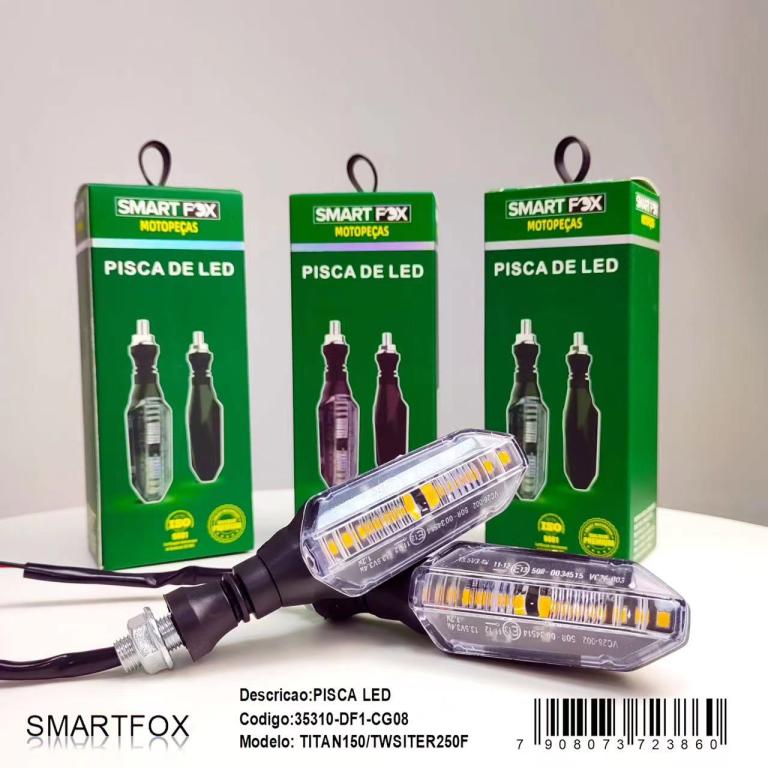 PISCA TITAN150/TWSITER250F E (MODELO C/ FURO 10MM) LED UNIVERSAL MODELO ORIGINAL CB 250F C/ PARAF LUZ AMARELA