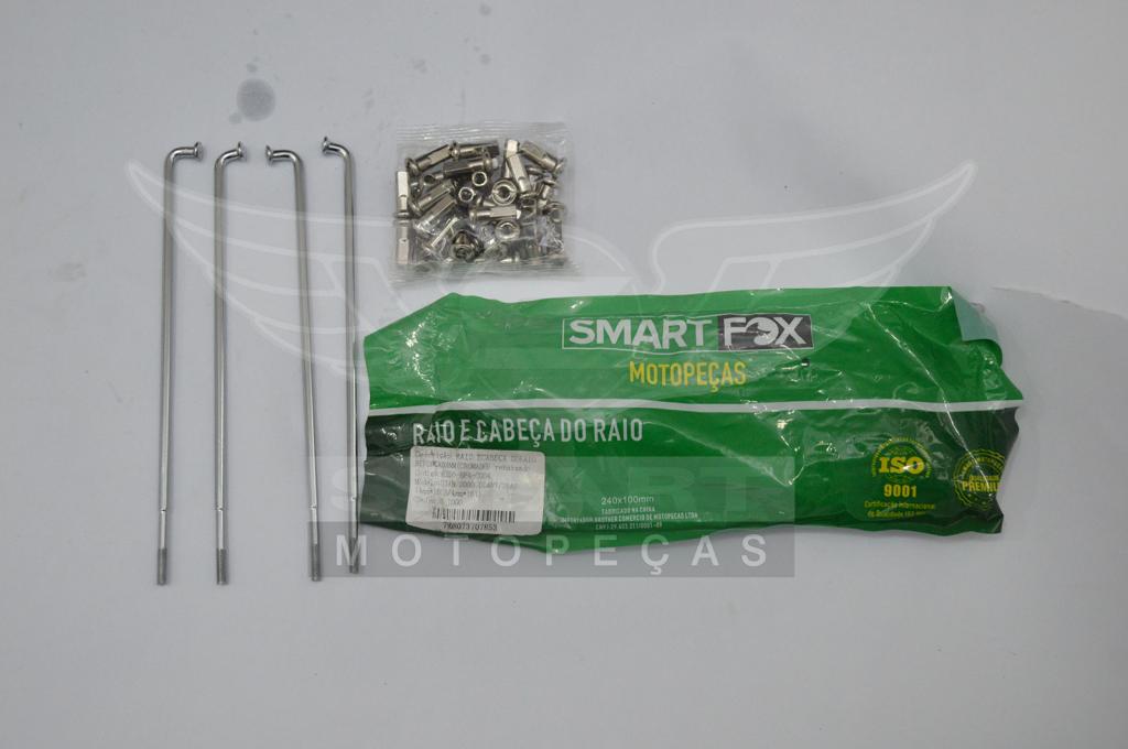 RAIO DIANT/TRAS 4MM CROMADO REBAIXADO TITAN150 KS 04-13/TITAN125 KS-KSE 00-04/FAN125 05-18/FAN150 10-15