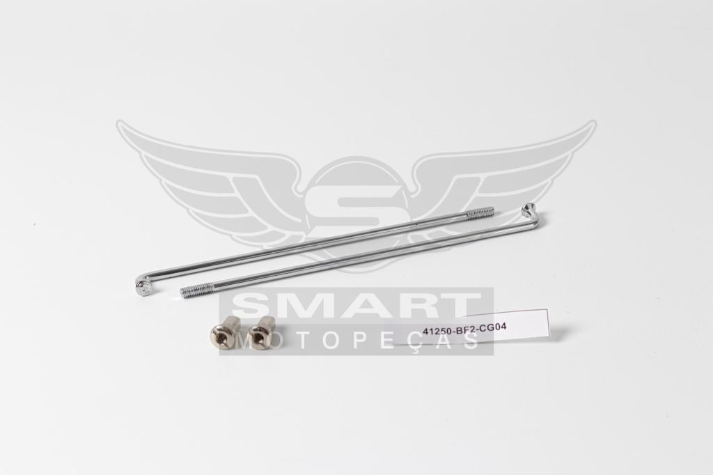 RAIO DIANT/TRAS 4MM CROMADO TITAN150 KS 04-13/TITAN125 KS-KSE 00-04/FAN125 05-18/FAN150 10-15