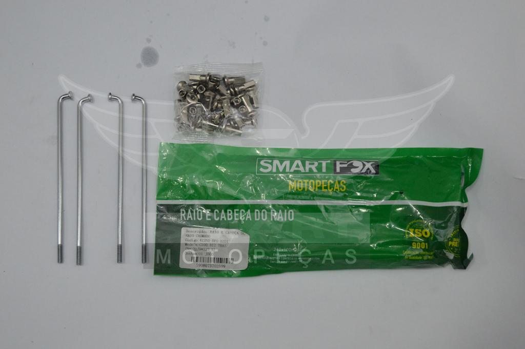 RAIO TRAS 3,2MM CROMADO BIZ100 98-05/BIZ125 06-17/BIZ110I 16-20/POP100 07-15/POP110I 16-21