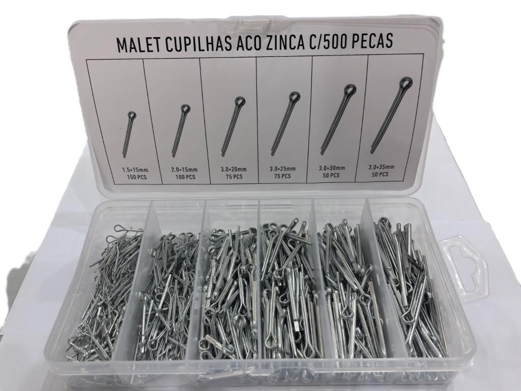 MALETA CUPILHAS ACO ZINC C/500 PECAS