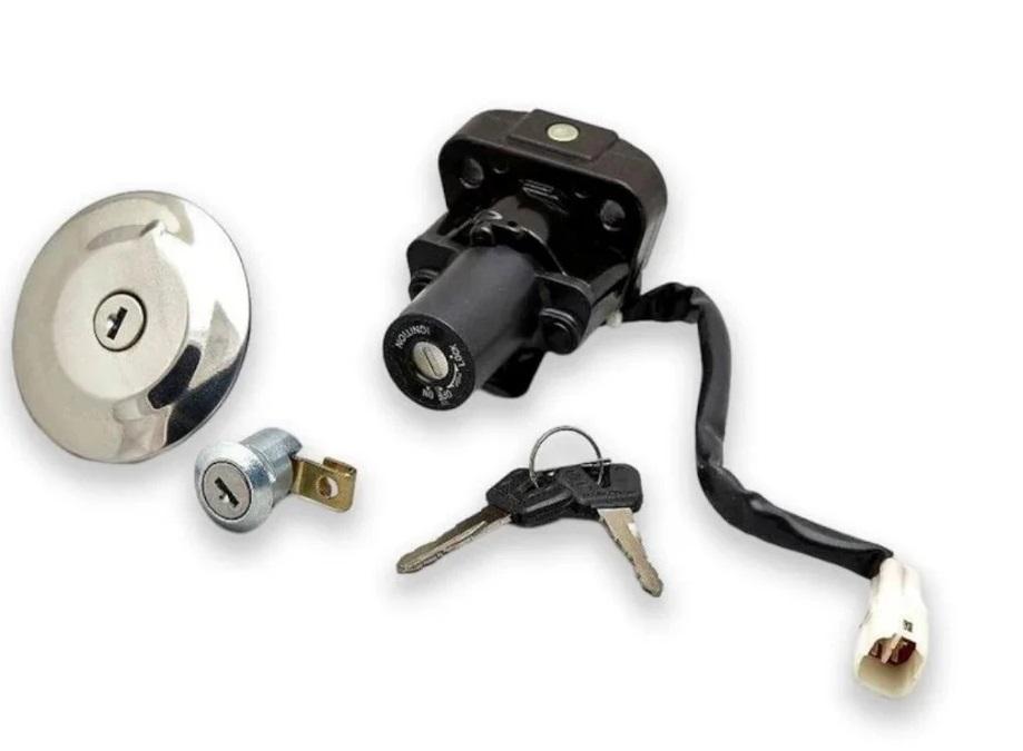CHAVE IGNICAO KIT C/ TRAVA BANCO TAMPA TQ FAZER250 07-10