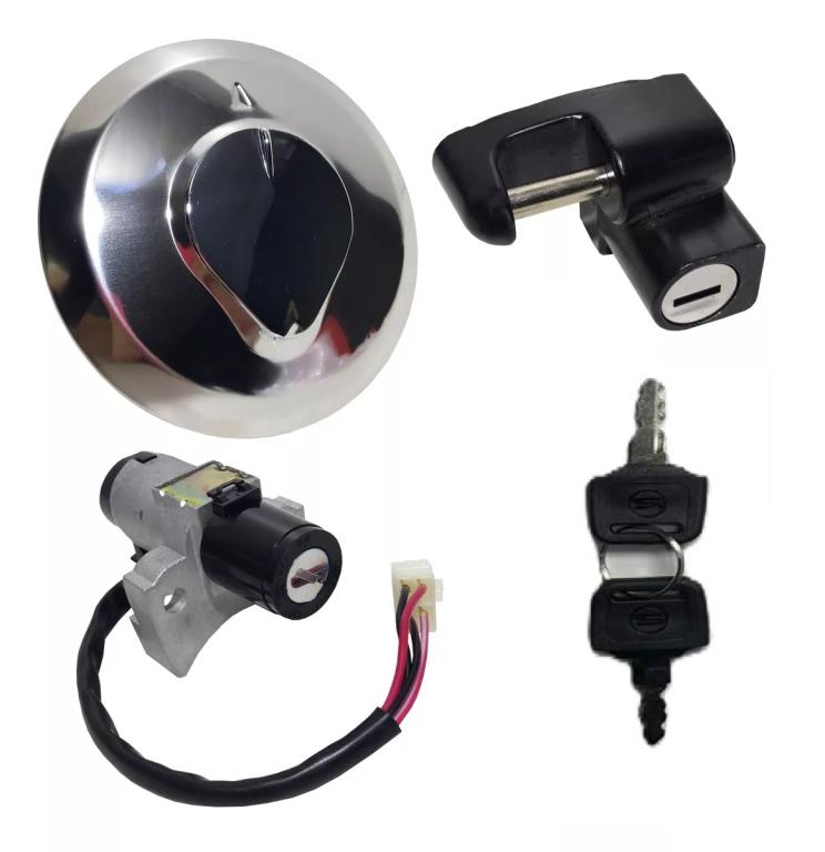 CHAVE IGNICAO KIT C/ TRAVA CAPACETE TAMPA TQ TITAN150 ESD/EX 14-15