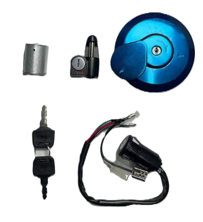 CHAVE IGNICAO KIT C/ TRAVA GUIDAO CAPACETE TAMPA TQ TITAN125 95-99