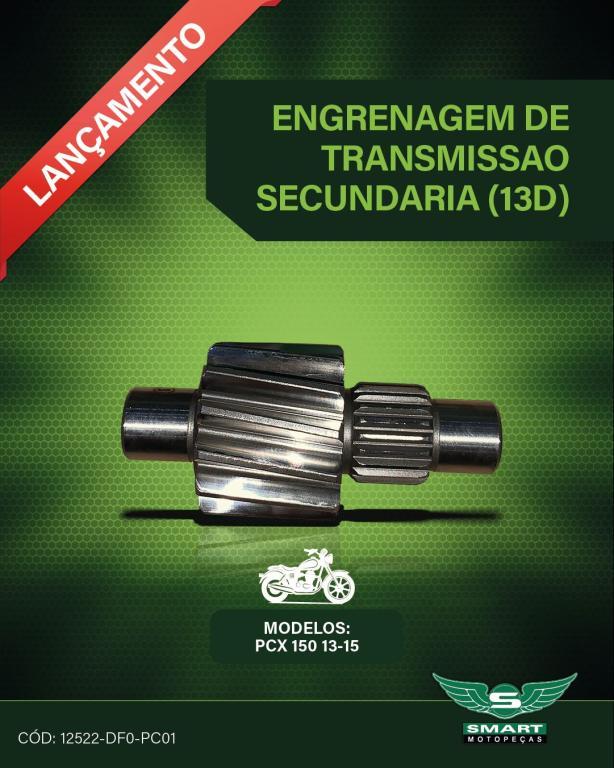 ENGRENAGEM TRANSMISSAO SECUNDARIA PCX150 13-15 13D