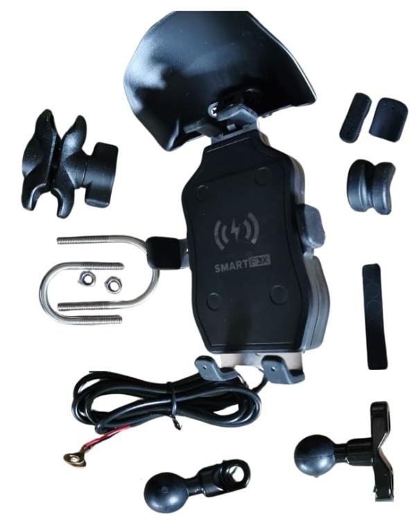 SUPORTE P/CELULAR MOTO C/ CARREGADOR POR INDUCAO UNIVERSAL