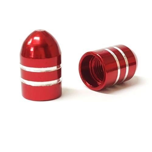 TAMPA VALVULA ALUMINIO BUTYL VERMELHO 20PCS/EMBALAGEM UNIVERSAL
