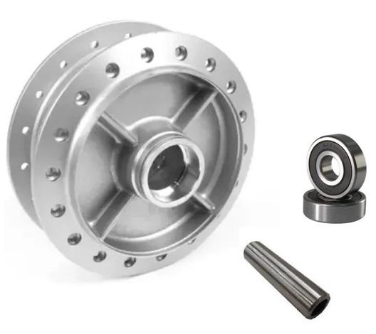 CUBO RODA TRAS C/ ROLAMENTO ESPACADOR RETENTOR BIZ100 98-015/ BIZ110I 16-21/ BIZ125 06-15