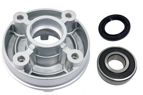 FLANGE COROA C/ ROLAMENTO E RETENTOR BIZ100 13-15 BIZ110I 16- BIZ125 11-