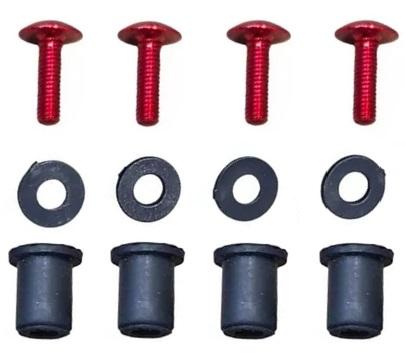 PARAF ESPECIAL C/ ADAPATACAO BOLHA KIT 4 PECAS VARIOS VERMELHA