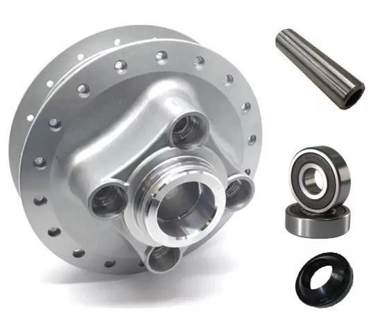 CUBO RODA TRAS C/ ROLAMENTO ESPACADOR RETENTOR TITAN125 00-04/ FAN125 05-08