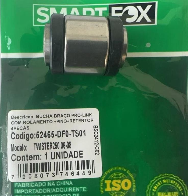 BUCHA BRACO PRO-LINK C/ ROLAMENTO+PINO+RETENTOR 4PCS TWISTER250 06-08