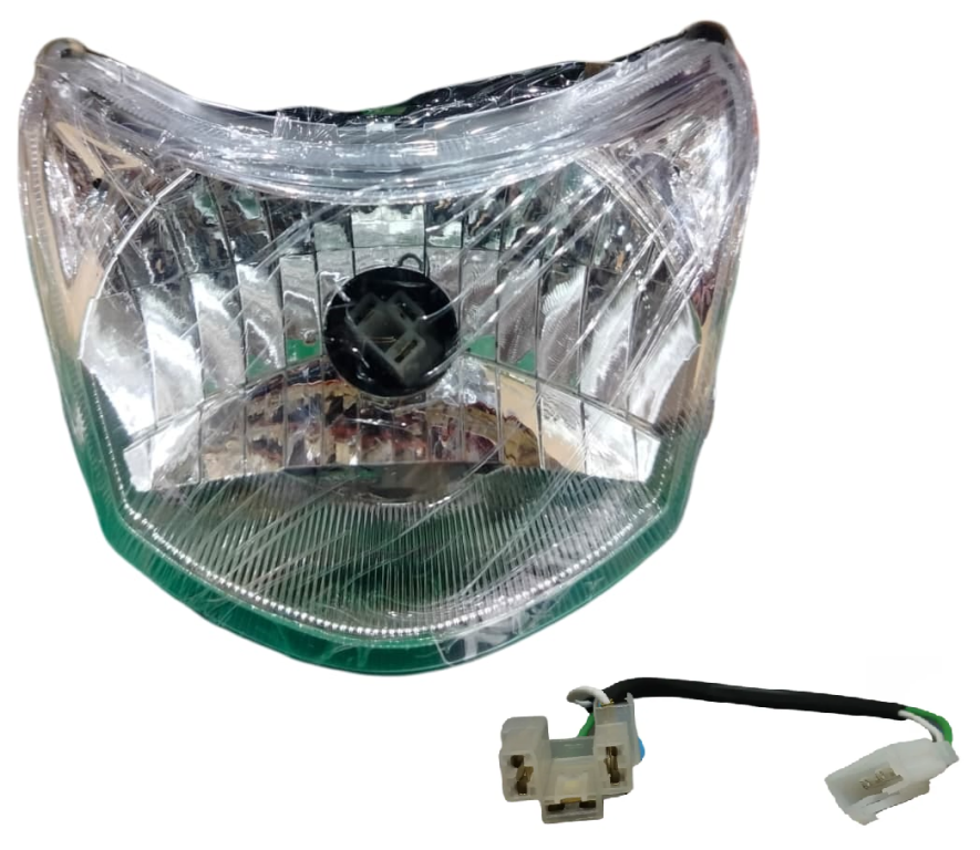 BLOCO OPTICO S/ LAMPADA E SOQUETE FAROL BIZ125 11-17 ADAPTACAO LAMPADA H4