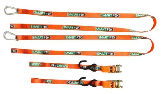 ESTICADOR 25MM C/ CATRACA + 1 GANCHO + 1 MOSQUETAO LARANJA