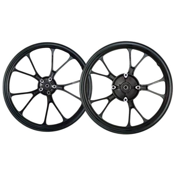 RODA ALUMINIO PRETA 5 PALITOS TITAN160 25- C/ ROLAMENTO