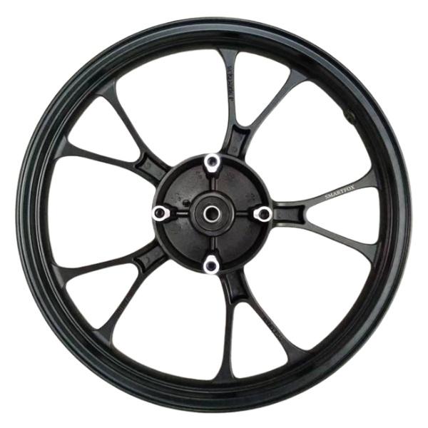 RODA ALUMINIO PRETA 5 PALITOS TITAN160 25-  C/ ROLAMENTO FREIO DISCO TRAS