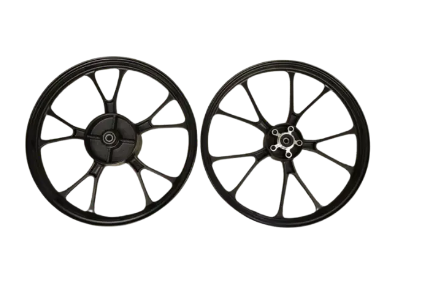 RODA ALUMINIO PRETA 5 PALITOS TITAN150 ESD 04-13/EX 10-13/FAN150 ESDI 11/13 ESDI C/ ROLAMENTO MODELO 2025