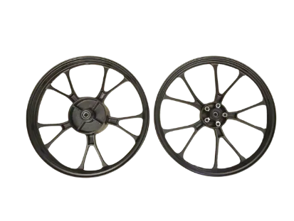 RODA ALUMINIO PRETA 5 PALITOS TITAN150 ESD/EX 14-15/TITAN160 EX 16-24/FAN160 ESD 16-25/CARGO160 ES 16-25/START160 ESD 25
