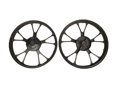 RODA ALUMINIO PRETA 5 PALITOS TITAN150 KS/ES 04-10/START150 ES 15/START160 ES 16-24/FAN150 ESI 10-13 C/ ROLAMENTO MODELO