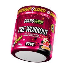 DIABO VERDE #PRE-WORKOUT DIPLOKO 300G - SABOR MORANGO ANATOMICO