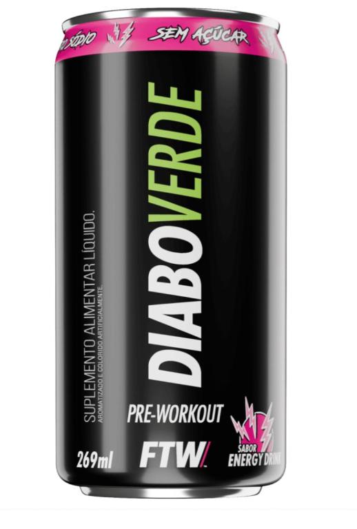 DIABO VERDE #PRE-WORKOUT LATA 269ML - SABOR ENERGY DRINK FD C 6