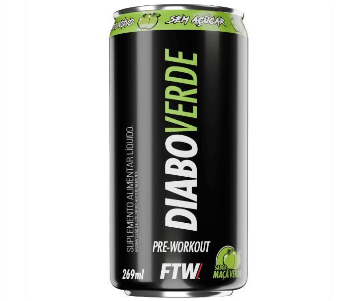 DIABO VERDE PRE WORKOUT LATA 269ML - SABOR MAÇA VERDE