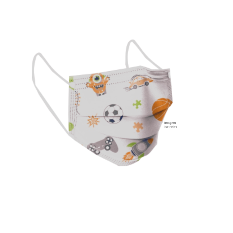 PLIN MÁSCARA DESCARTÁVEL TNT TRIPLA INFANTIL PCT - 25 UNIDADES