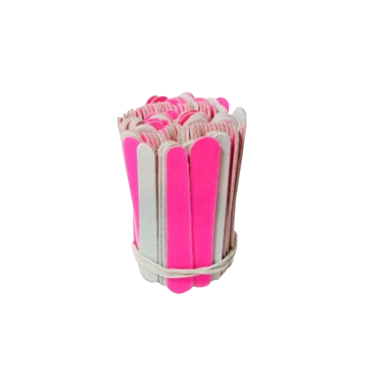 PLIN LIXA DE UNHA ROSA 8CM - C/ 25 UNIDADES