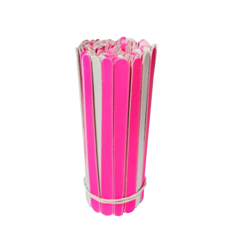 PLIN LIXA DE UNHA ROSA 13CM - C/ 50 UNIDADES