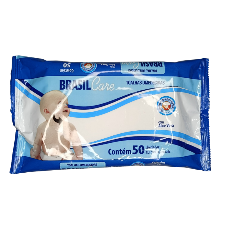 BRASIL CARE TOALHA UMEDECIDA BEBE - PCT C/50 UNIDADES