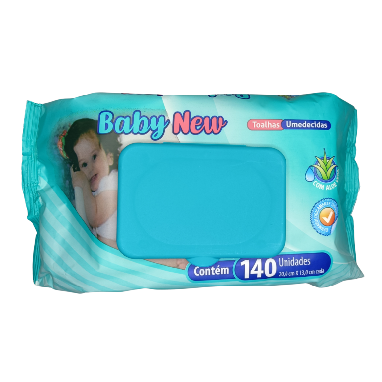 BRASIL CARE TOALHA UMEDECIDA COM TAMPA BABY NEW C/140 UNIDADES