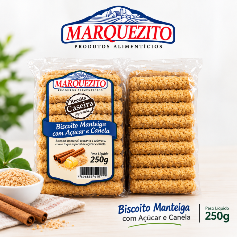MARQ MANTEIGA C/ACUCAR E CANELA 250 GR - CX 30