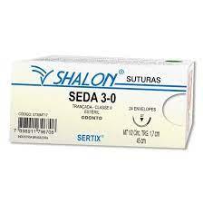 Fio de Sutura Seda com Agulha 4-0 - Shalon