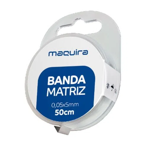 Banda matriz aco inox 5mm x 0,05mm x 50cm - MAQUIRA