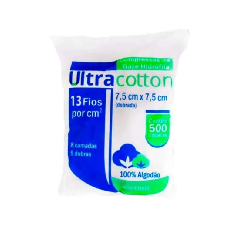 Compressa de Gaze -500uns- Ultracotton 13 FIOS