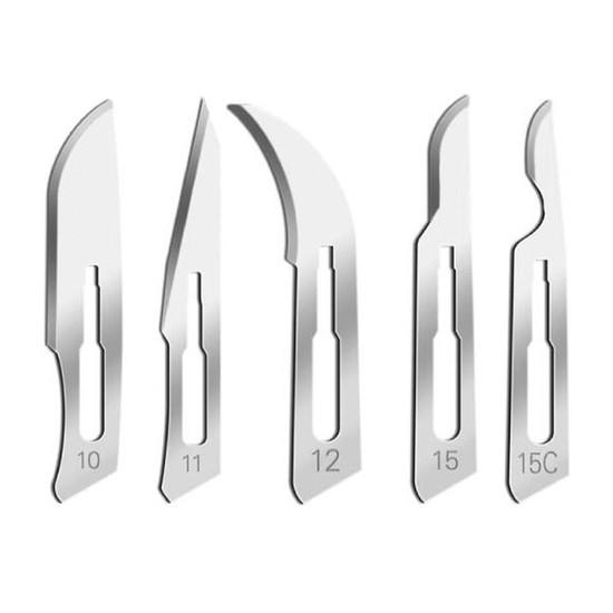 Lâmina de Bisturi de Aço Carbono Estéril  Nº 15- Solidor