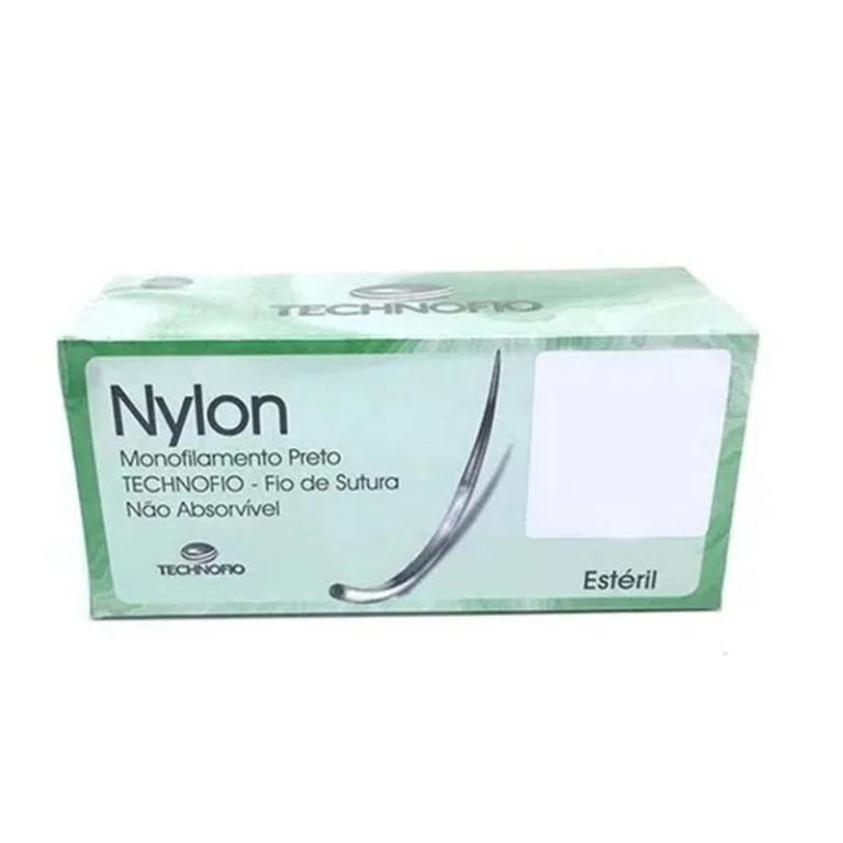 Fio de Sutura Agulhado Nylon 5-0 -Technofio Ace