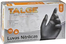 Luva Nitrílica Preta G S/PÓ - Talge