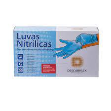 Luva Nitrílica Azul G - Descarpack S/Pó